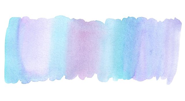 Watercolor purple blue gradient isolated on white