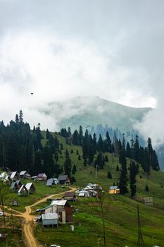Famous georgian mountain resort Bakhmaro