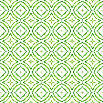 Medallion seamless pattern. Green awesome boho