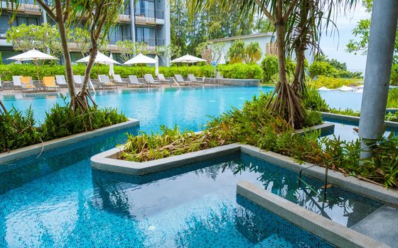 Pattaya Thailand , Luxury hotel with swimming pool, Renaissance Pattaya resort