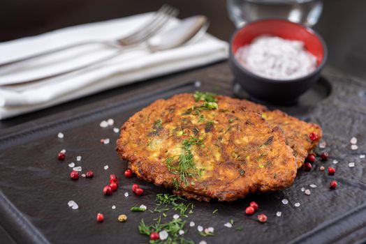 MUCVER. Traditional Turkish Zuccini Mucver. Mucver is a Turkish fritter or pancake, made from grated zucchini.