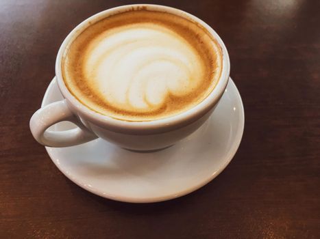 Cappuccino in a restaurant, at a coffee break