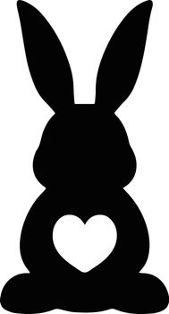 Easter Bunny Animal Cute with Heart Tail Bunny