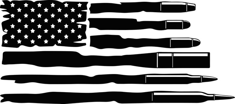 Bullet Flag USA American Flag Rifle Pistol Handgun