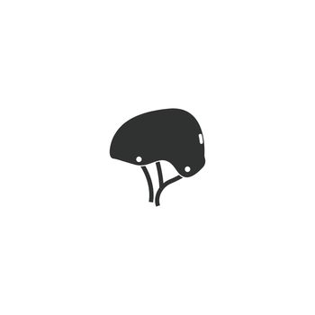 Skateboard helmet icon design illustration