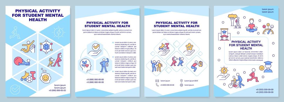 Physical activity for student mental health brochure template