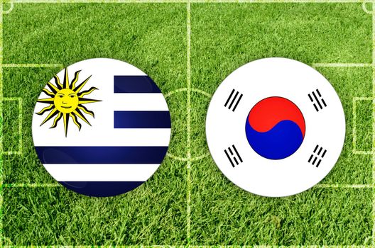 Uruguay vs South Korea football match