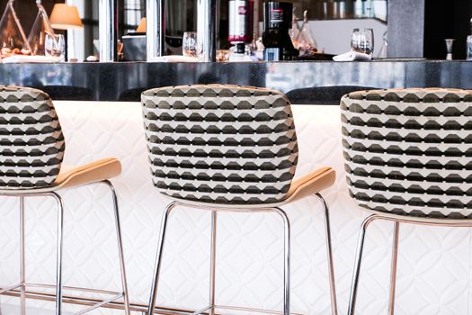 Modern bar stool in a luxury restaurant