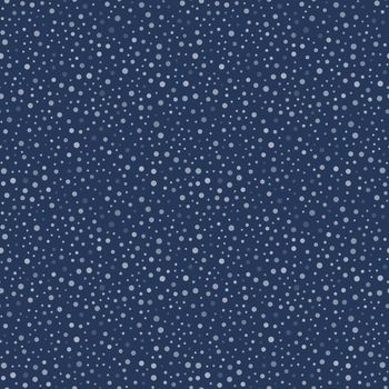Vector seamless pattern with snowflakes from circles on a dark blue background