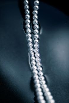 Pearl necklace, luxury jewellery background