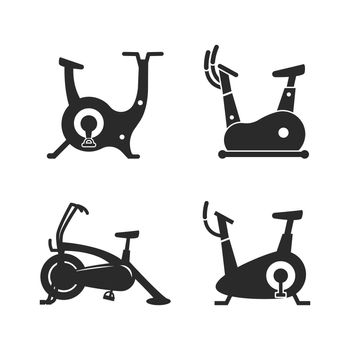 Exercise bicycle fitness icon