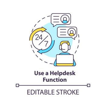 Use helpdesk function concept icon
