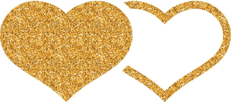 Gold Glitter Icon - Love Couple