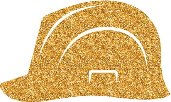 Gold Glitter Icon - Hard hat