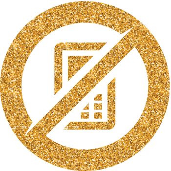 Gold Glitter Icon - Phone restriction area