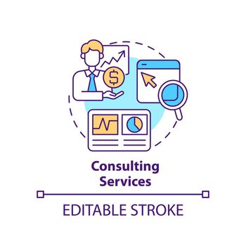Consulting services concept icon