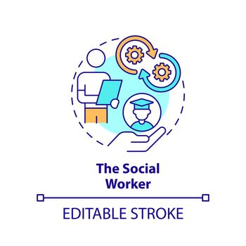 Social worker concept icon