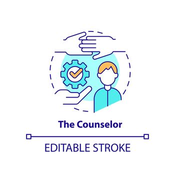 Counselor concept icon