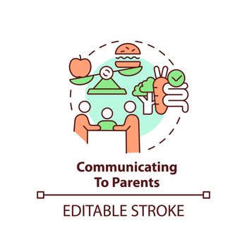 Communicating to parents concept icon