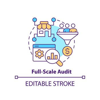 Full scale audit concept icon