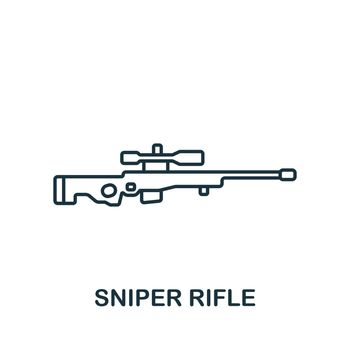 Sniper Rifle icon. Line simple line Weapon icon for templates, web design and infographics