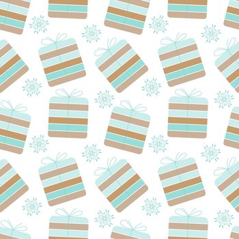 Pattern Gift for Christmas and New Year. Transparent background.