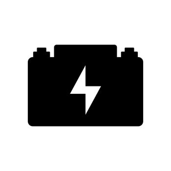 Car battery vector icon on white background