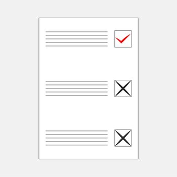 Ballot or questionnaire for voting or testing