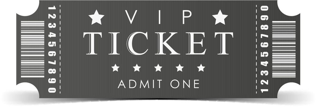 VIP Ticket design template. Vector illustration.