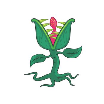 carnivorous plant vector illustration concept element design