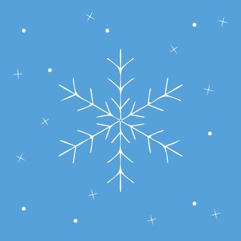 Snowflake winter. Design element. Flat vector illustration