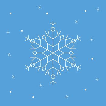 Snowflake winter. Design element. Flat vector illustration