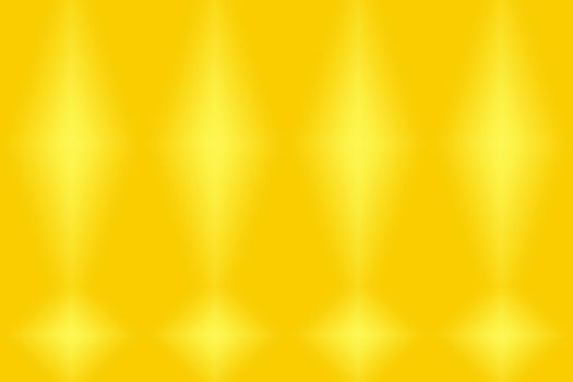 Magic abstract soft colors of shining yellow gradient studio background.