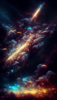 space epic realistic galaxy illustration