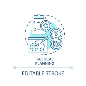 Tactical planning turquoise concept icon