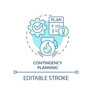 Contingency planning turquoise concept icon