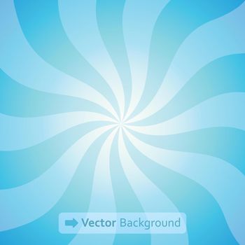 Colorful background in blue color with twisted curve shapes