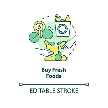 Buy fresh foods concept icon