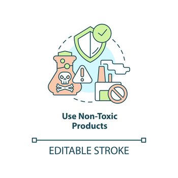 Use non-toxic products concept icon