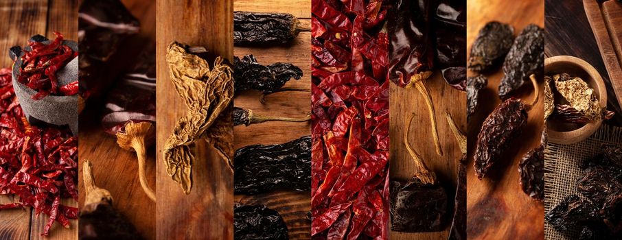 Mexican Dried Chiles collage