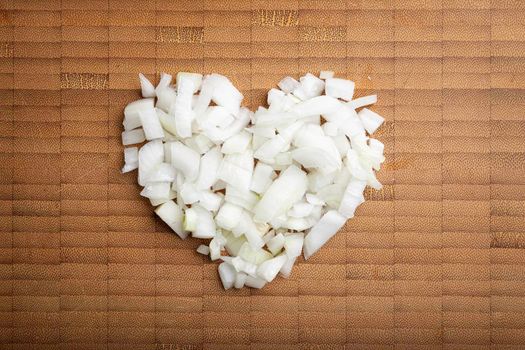 diced onion heart