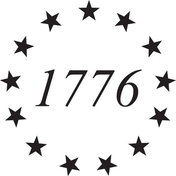 1776 With 13 Star Colonies Patriotic USA American