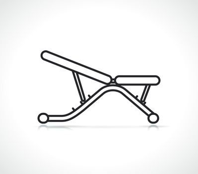 bodybuilding or weight bench icon