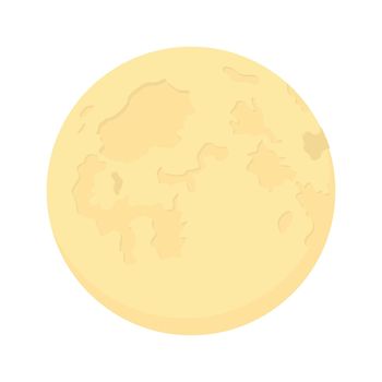 Full moon semi flat color vector object