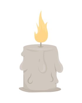 Candle semi flat color vector object