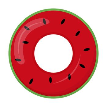 Cartoon swimming ring. Rubber or inflatable ring. Life saving floating lifebuoy for beach. Symbols of vacation or holiday.