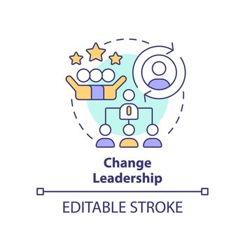 Change leadership concept icon