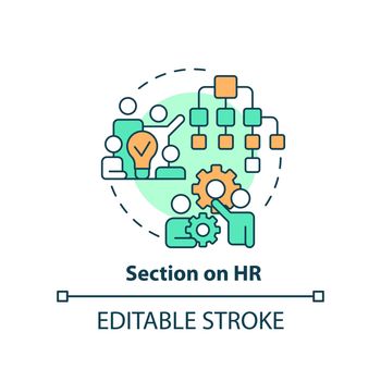 Section on HR concept icon