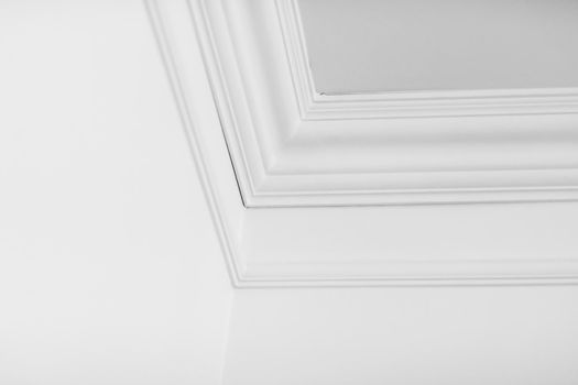 Molding on ceiling detail, interior design and architectural abstract background
