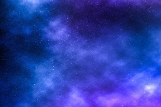 Night sky stars background, nebula clouds in cosmos